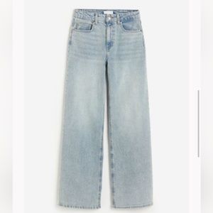 Light Denim Wide Leg Jeans
